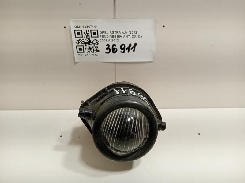 Fendinebbia ANT DX 13367141 Opel Astra J 2012