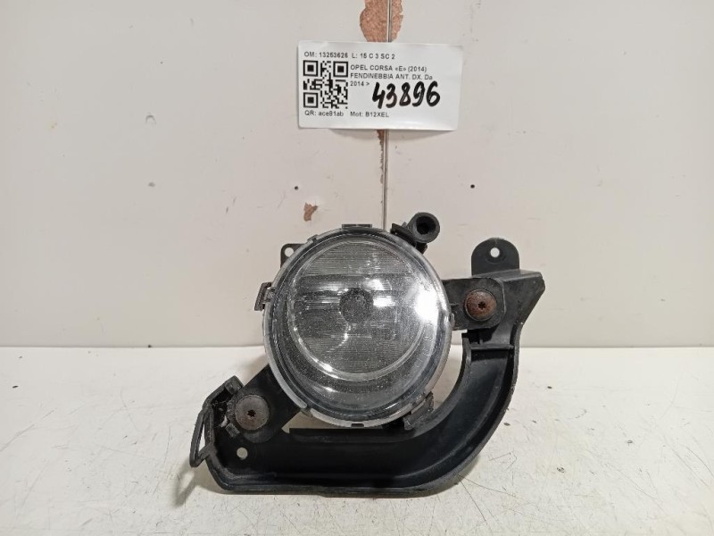 Fendinebbia ANT DX 13253626 Opel Corsa E 2014