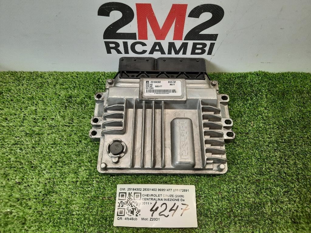 Centralina Iniezione 25184302 28301402 96951477 595172891 Chevrolet Cruze 2009
