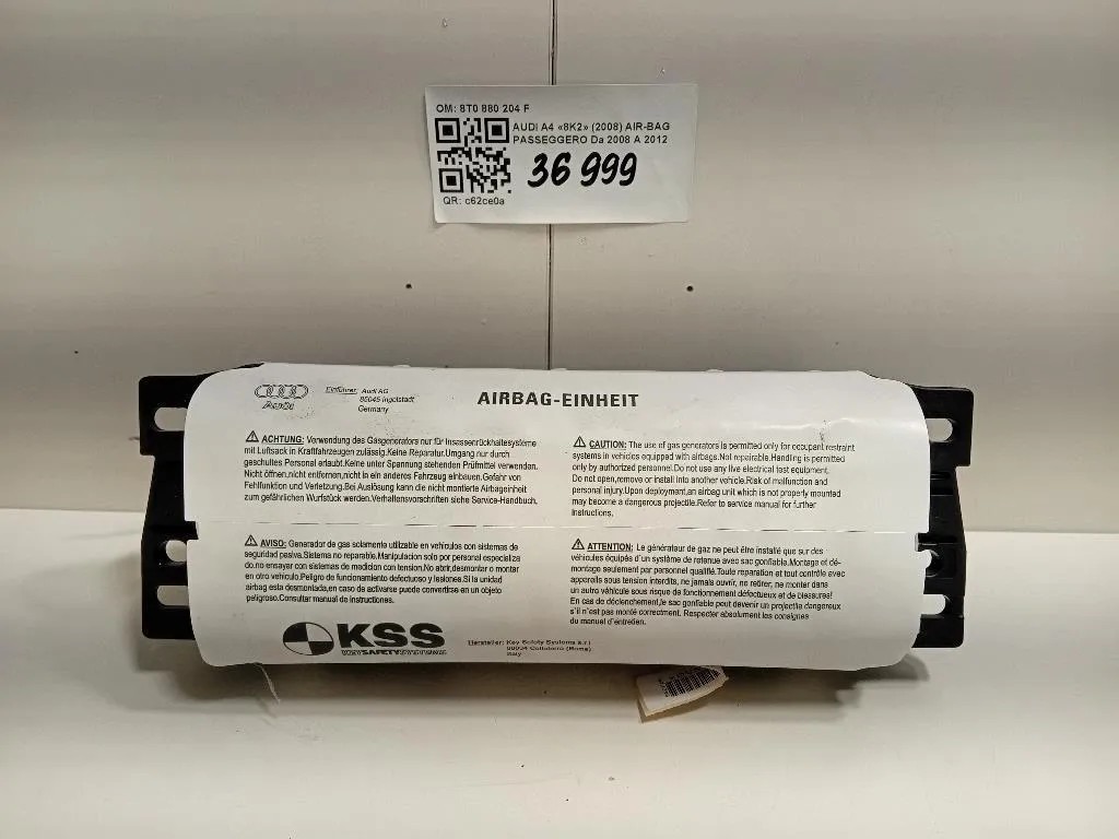 Air-bag Passeggero 8T0 880 204 F Audi A4 8K2 2008