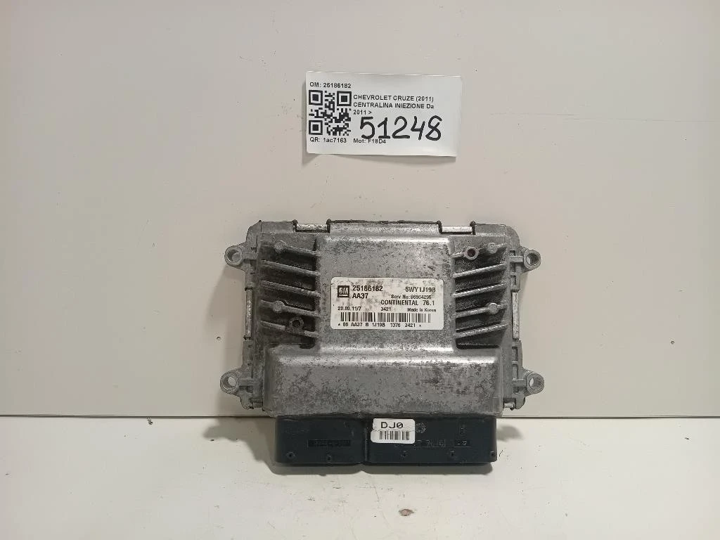 Centralina Iniezione 25186182 96964295 Chevrolet Cruze 2011