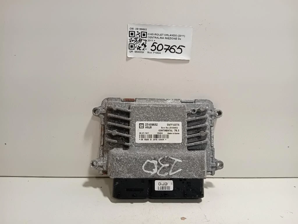 Centralina Iniezione 25189682 Chevrolet Orlando 2011