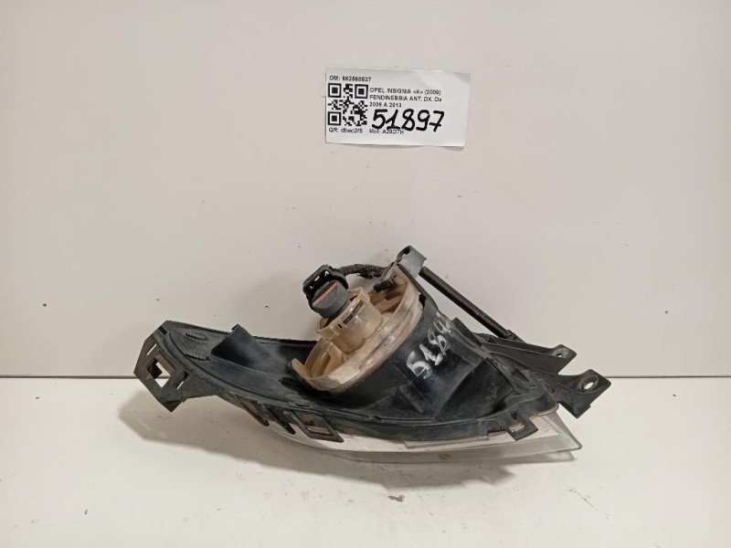 Fendinebbia ANT DX 662588537 Opel Insignia A 2009