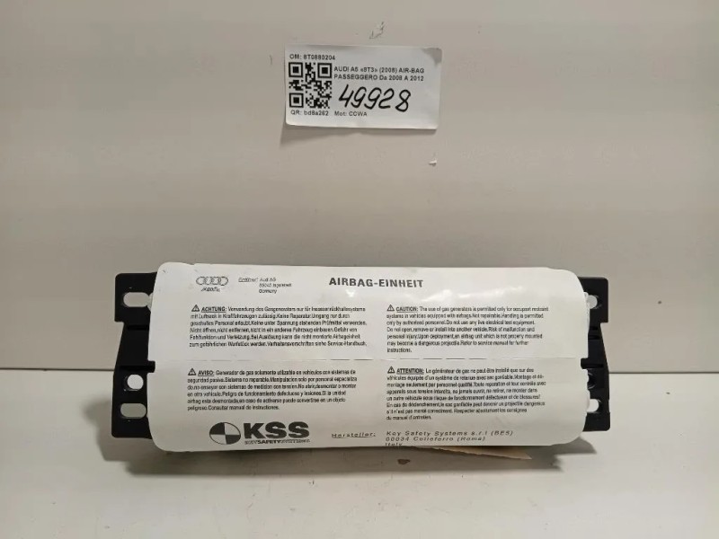 Air-bag Passeggero 8T0880204 Audi A5 8T3 2008