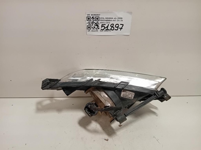Fendinebbia ANT DX 662588537 Opel Insignia A 2009