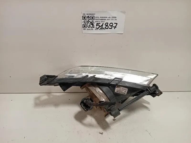 Fendinebbia ANT DX 662588537 Opel Insignia A 2009