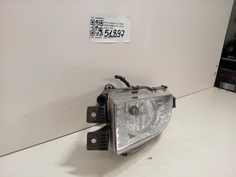 Fendinebbia ANT DX 662588537 Opel Insignia A 2009