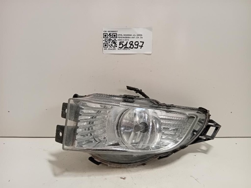 Fendinebbia ANT DX 662588537 Opel Insignia A 2009