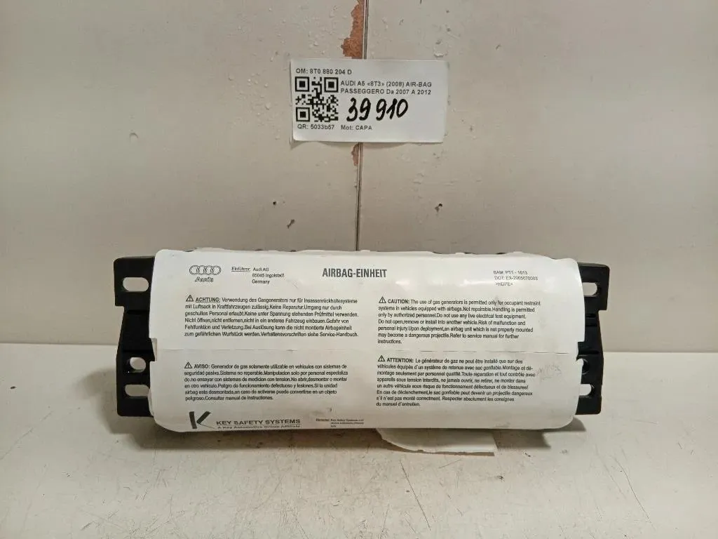 Air-bag Passeggero 8T0 880 204 D Audi A5 8T3 2008