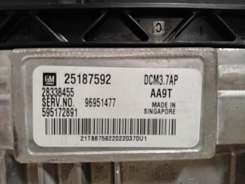 Centralina Iniezione 25187592 Chevrolet Orlando 2011