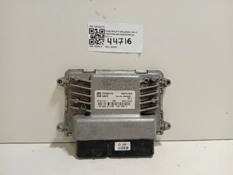 Centralina Iniezione 25184173 Chevrolet Orlando 2011