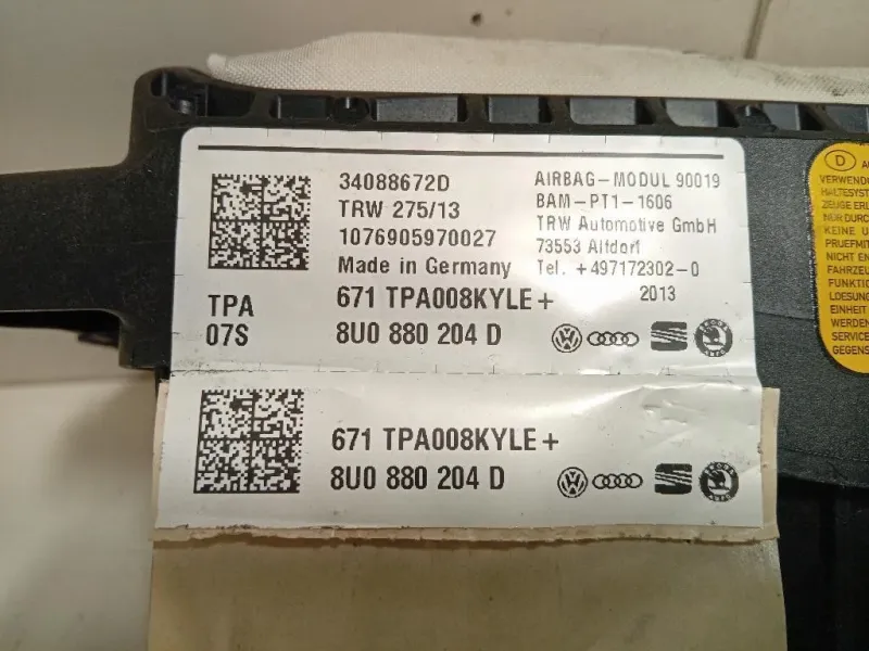 Air-bag Passeggero 8U0880204D Audi Q3 8UB 2012