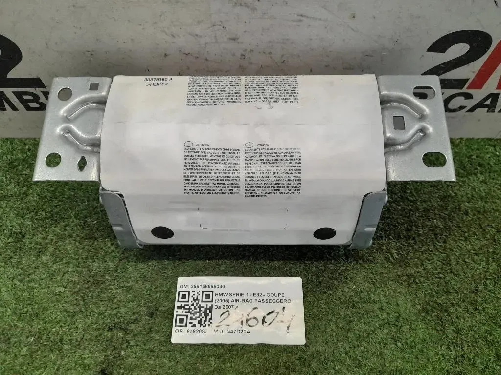 Air-bag Passeggero 399168698030 Bmw Serie 1 E82 Coupe 2005