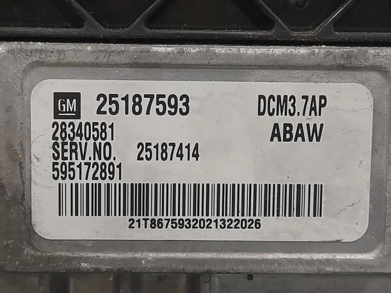 Centralina Iniezione 25187593 Chevrolet Orlando 2011
