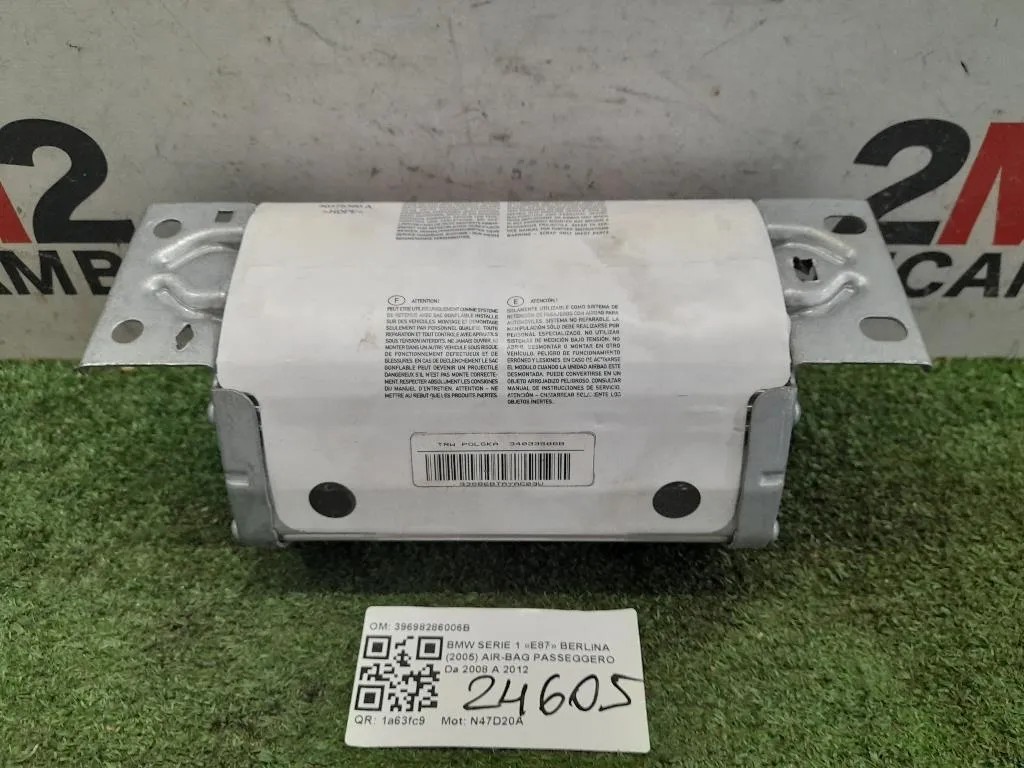 Air-bag Passeggero 39698286006B Bmw Serie 1 E87 Berlina 2005