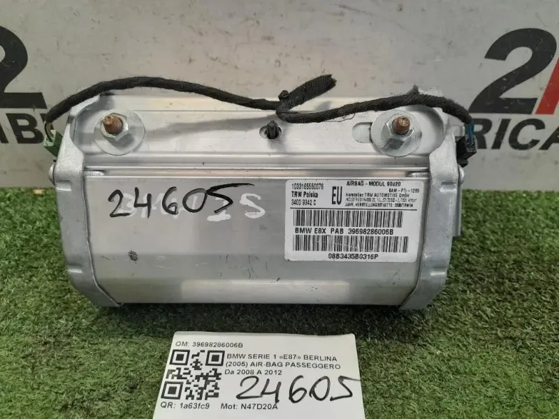 Air-bag Passeggero 39698286006B Bmw Serie 1 E87 Berlina 2005
