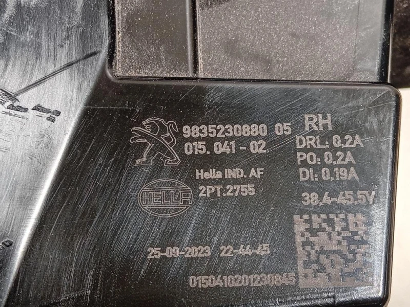 Fendinebbia ANT DX 9835230880 Peugeot 308 III 2021