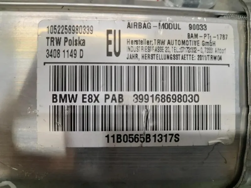 Air-bag Passeggero 399168698030 Bmw Serie 1 E87 Berlina 2005