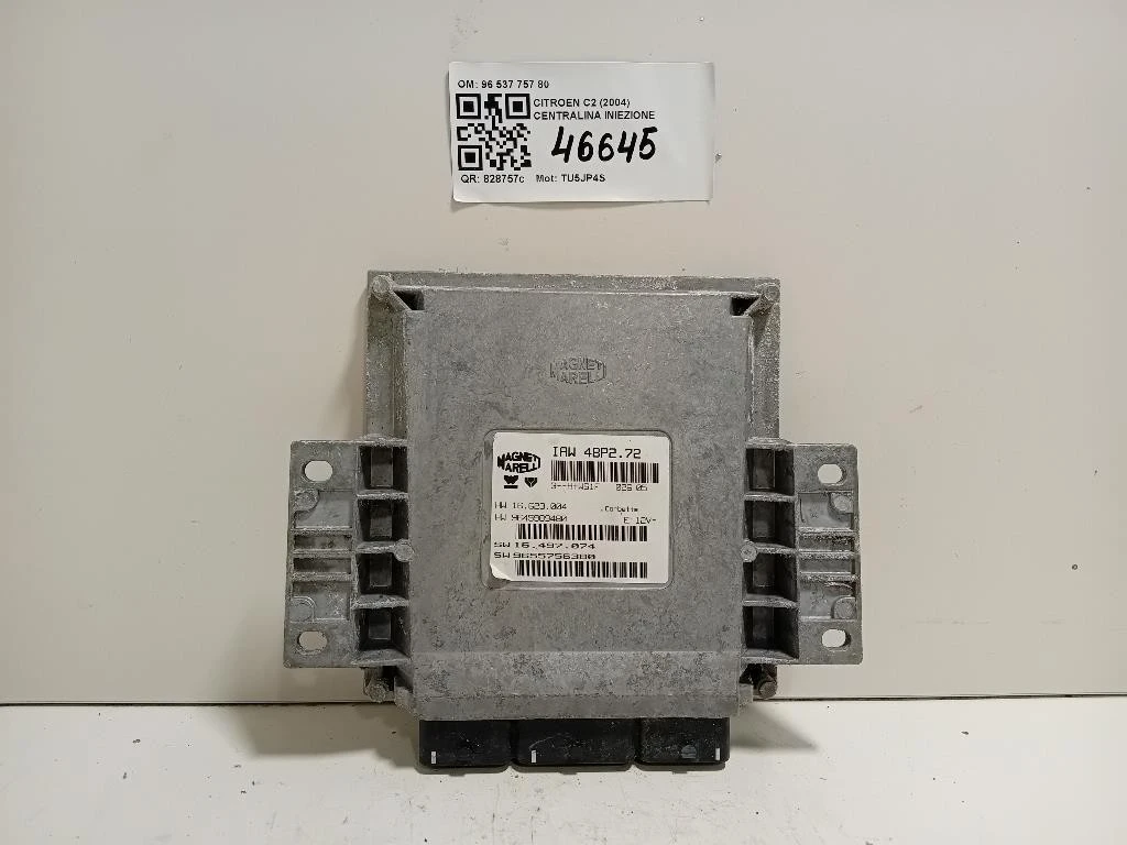 Centralina Iniezione 96 537 757 80 Citroen C2 2004