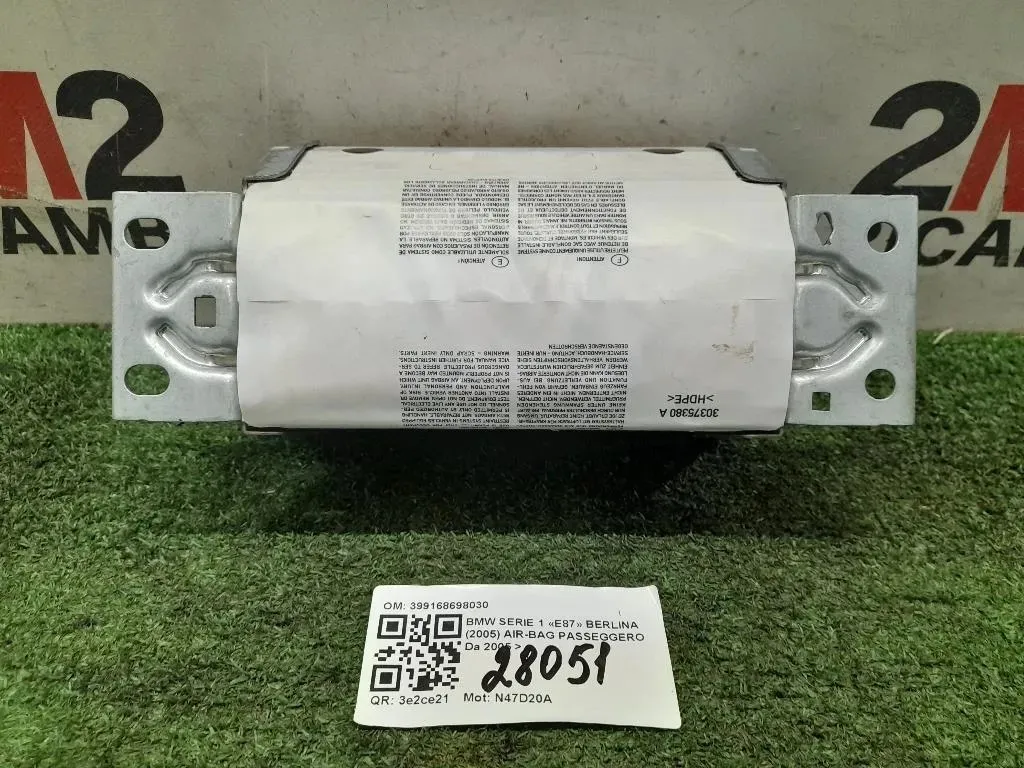 Air-bag Passeggero 399168698030 Bmw Serie 1 E87 Berlina 2005