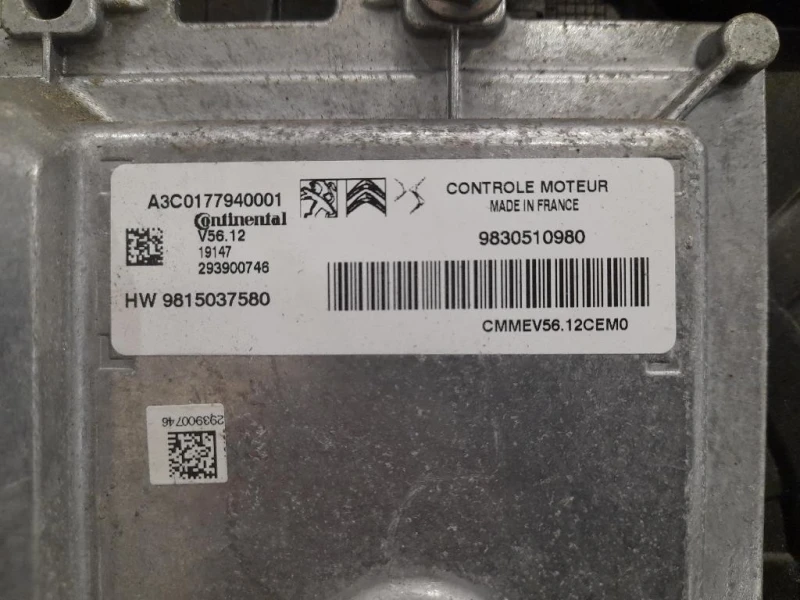 Centralina Iniezione 9830510980 Citroen C3 III 2016