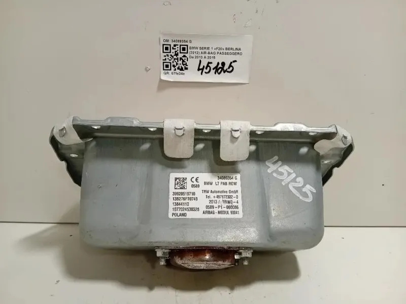 Air-bag Passeggero 34089354 G Bmw Serie 1 F20 Berlina 2012