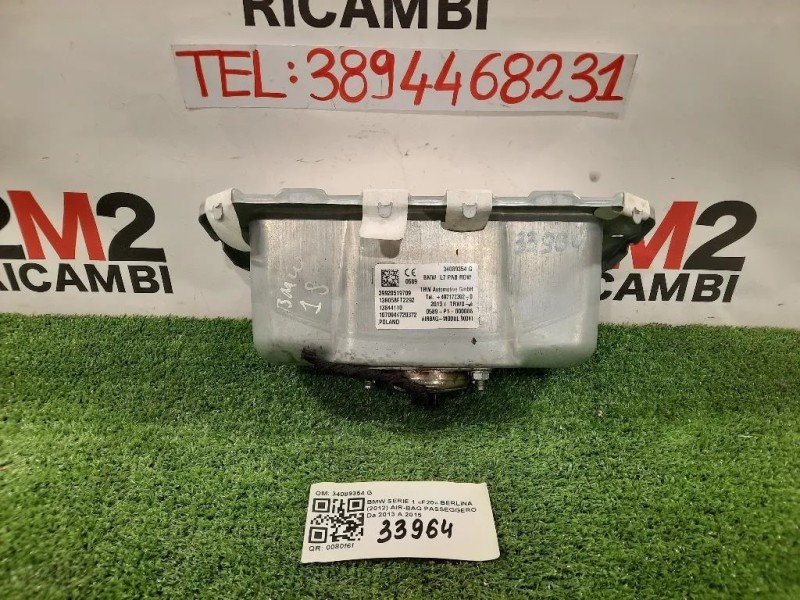 Air-bag Passeggero 34089354 G Bmw Serie 1 F20 Berlina 2012