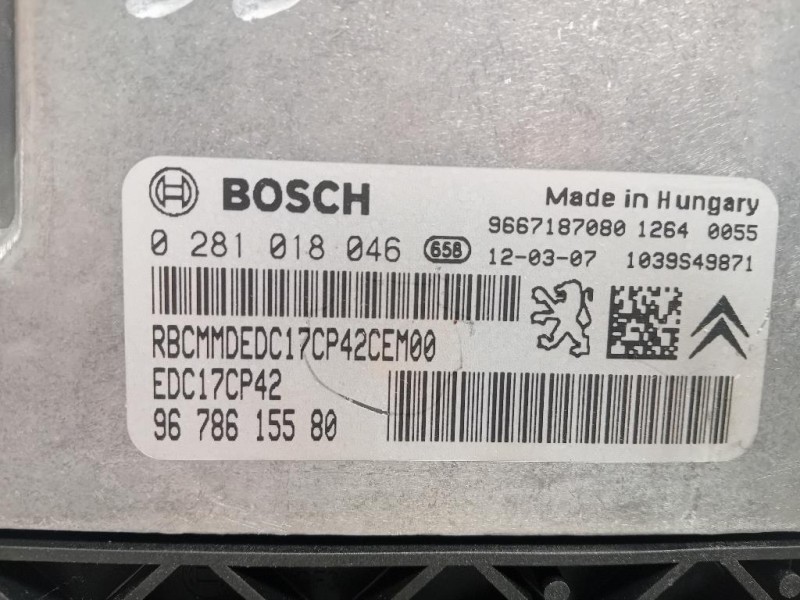 Centralina Iniezione 9678615580 Citroen C5 III 2008