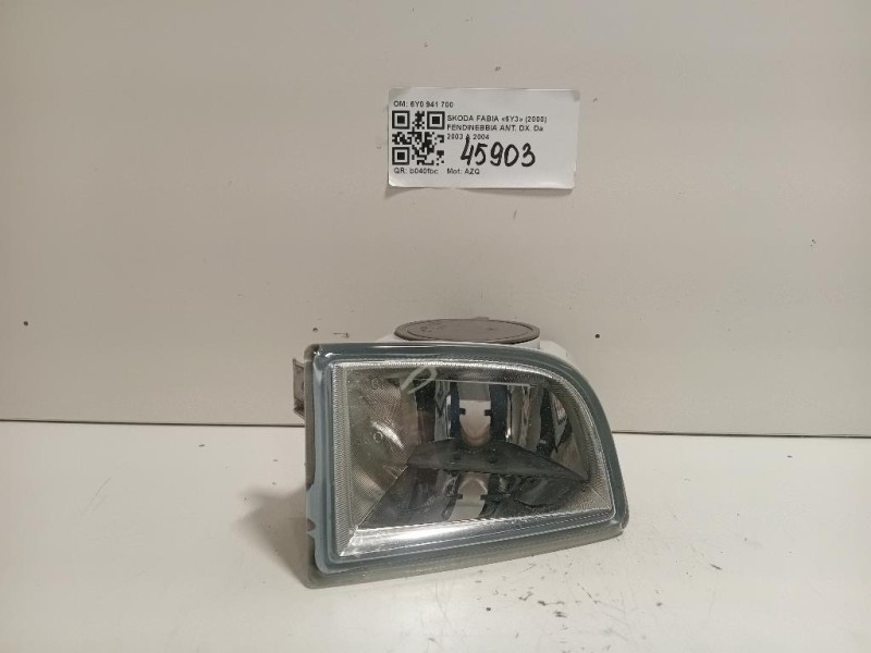 Fendinebbia ANT DX 6Y0 941 700 Skoda Fabia 6Y3 2000