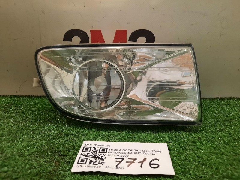 Fendinebbia ANT DX 1Z0941700 Skoda Octavia 1Z3 2004