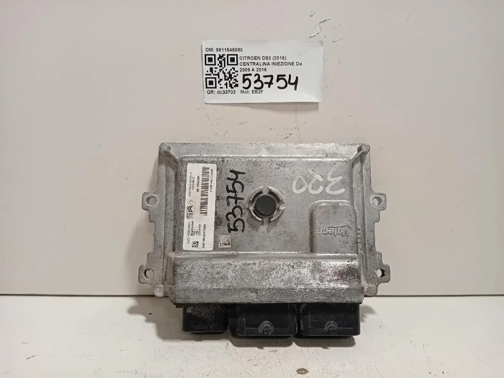 Centralina Iniezione 9811545080 Citroen DS3 2016