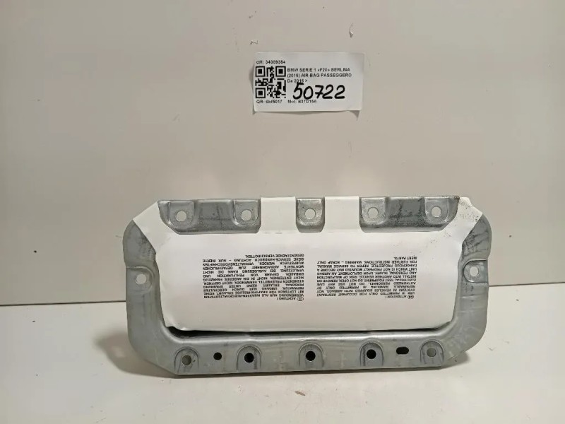 Air-bag Passeggero 34089354 Bmw Serie 1 F20 Berlina 2015