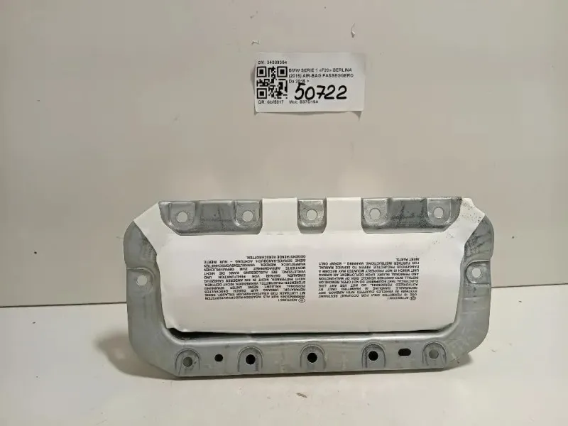 Air-bag Passeggero 34089354 Bmw Serie 1 F20 Berlina 2015