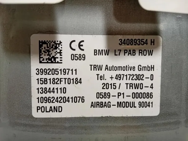 Air-bag Passeggero 34089354 Bmw Serie 1 F20 Berlina 2015