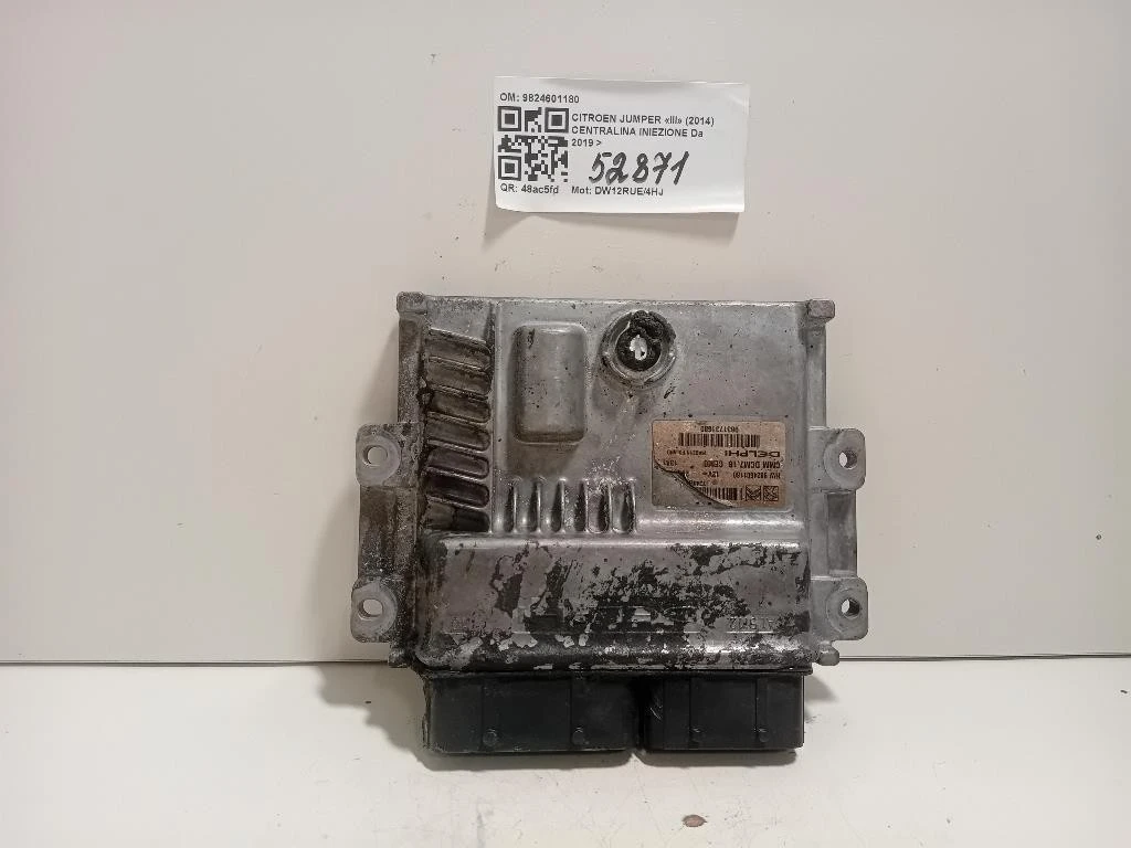 Centralina Iniezione 9824601180 Citroen Jumper III 2014