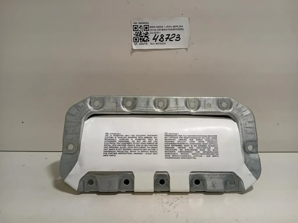 Air-bag Passeggero 34089354 Bmw Serie 1 F20 Berlina 2015