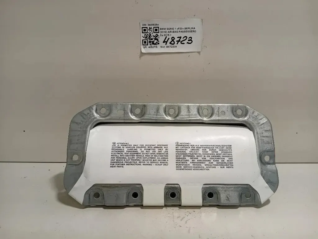 Air-bag Passeggero 34089354 Bmw Serie 1 F20 Berlina 2015
