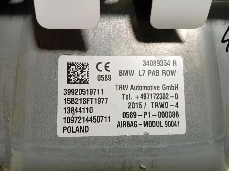 Air-bag Passeggero 34089354 Bmw Serie 1 F20 Berlina 2015