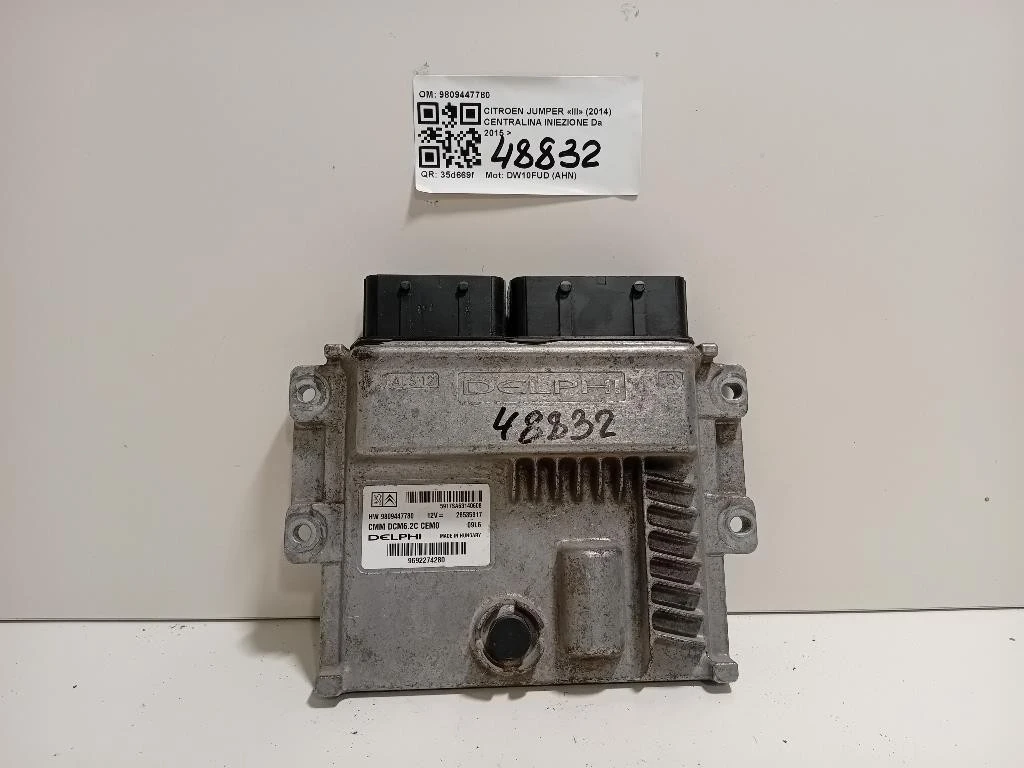 Centralina Iniezione 9809447780 Citroen Jumper III 2014