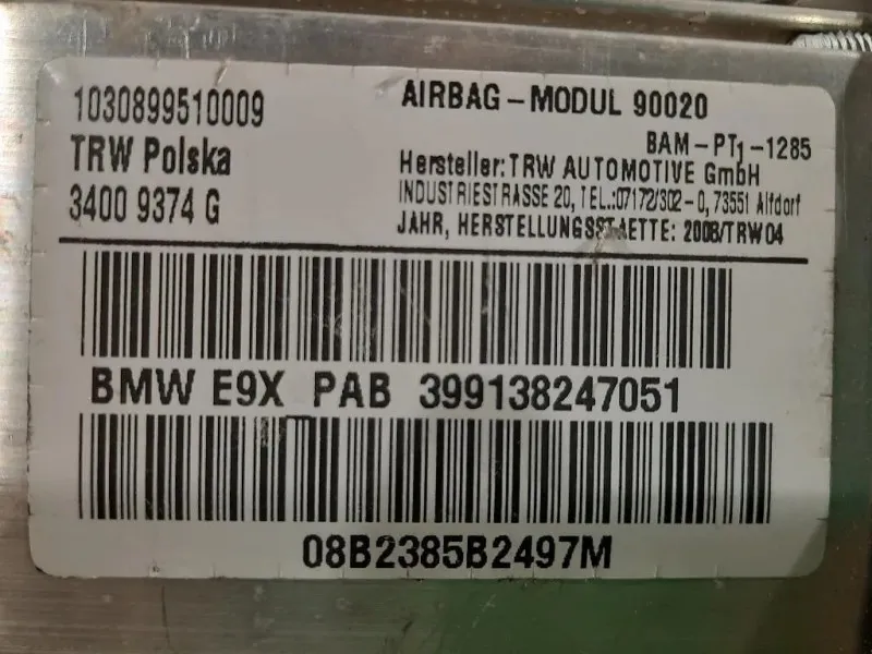 Air-bag Passeggero 399138247051 Bmw Serie 3 E90 Berlina 2005