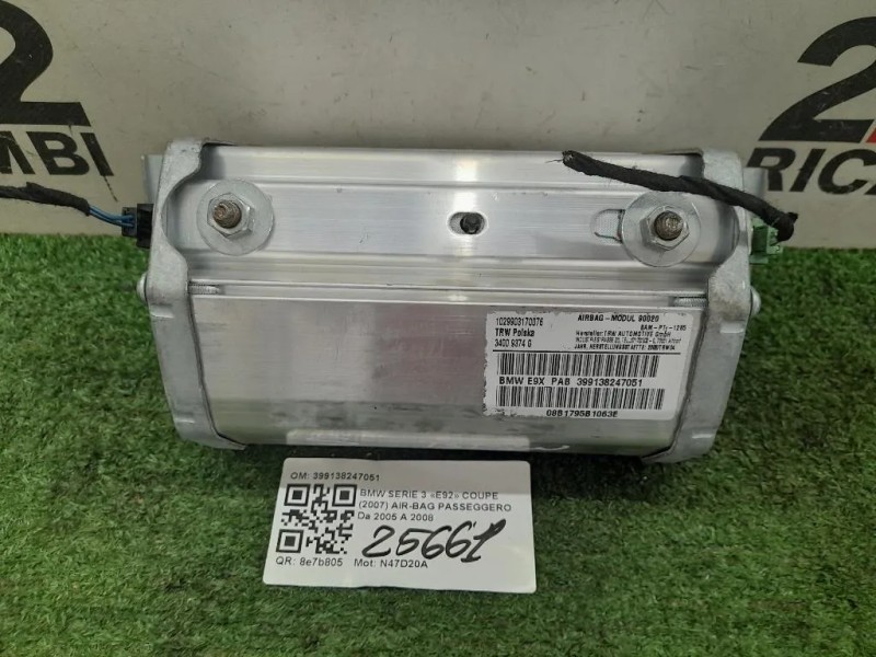 Air-bag Passeggero 399138247051 Bmw Serie 3 E92 Coupe 2007