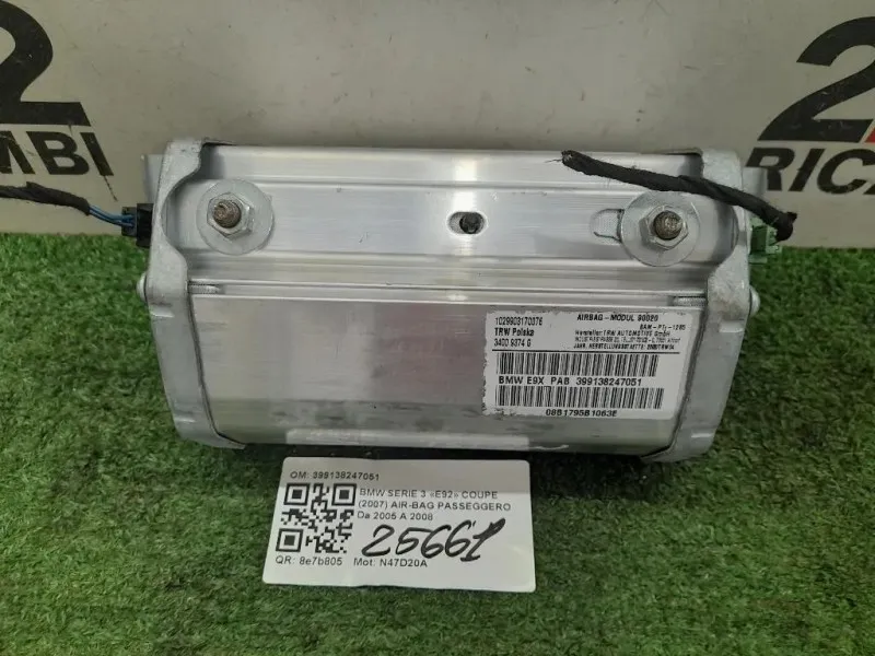 Air-bag Passeggero 399138247051 Bmw Serie 3 E92 Coupe 2007