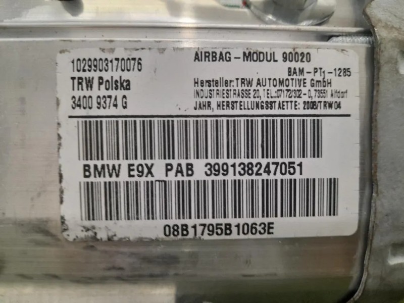 Air-bag Passeggero 399138247051 Bmw Serie 3 E92 Coupe 2007