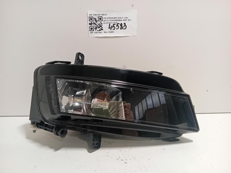 Fendinebbia ANT DX 5G0941662D 5G0941662D Volkswagen GOLF VII 2013