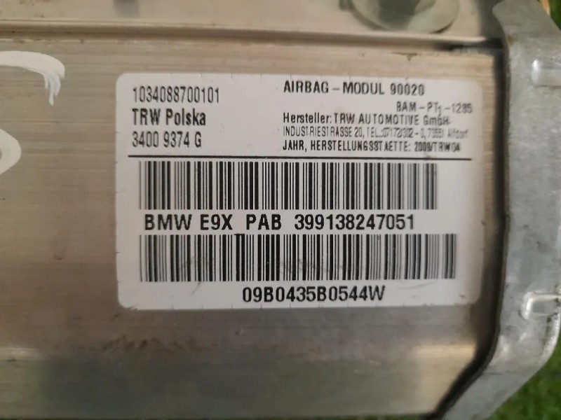 Air-bag Passeggero 399138247051 Bmw Serie 3 E92 Coupe 2007