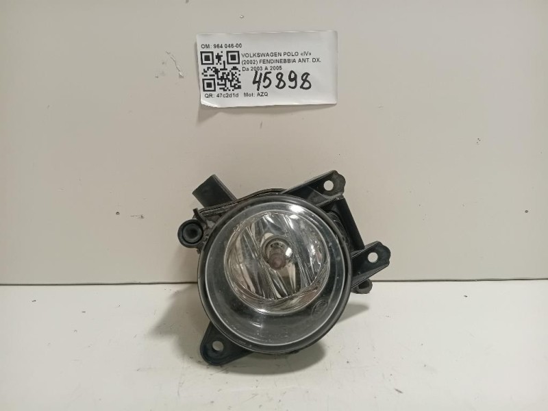 Fendinebbia ANT DX 964 046-00 Volkswagen POLO IV 2002