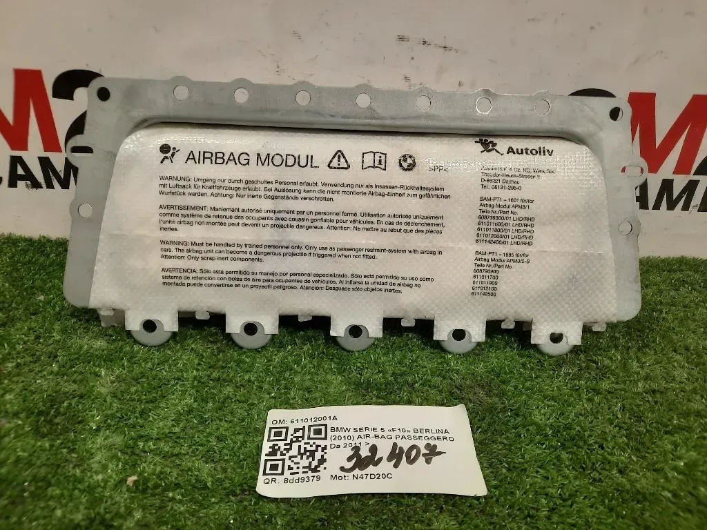 Air-bag Passeggero 611012001A Bmw Serie 5 F10 Berlina 2010