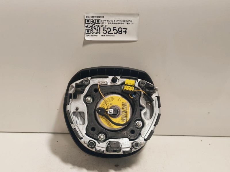 Air-bag Guidatore 33678382905 Bmw Serie 5 F10 Berlina 2012