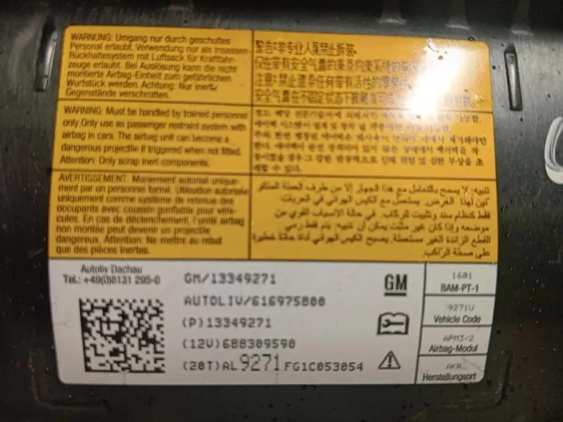 Air-bag Passeggero 618893100A Chevrolet Orlando 2011