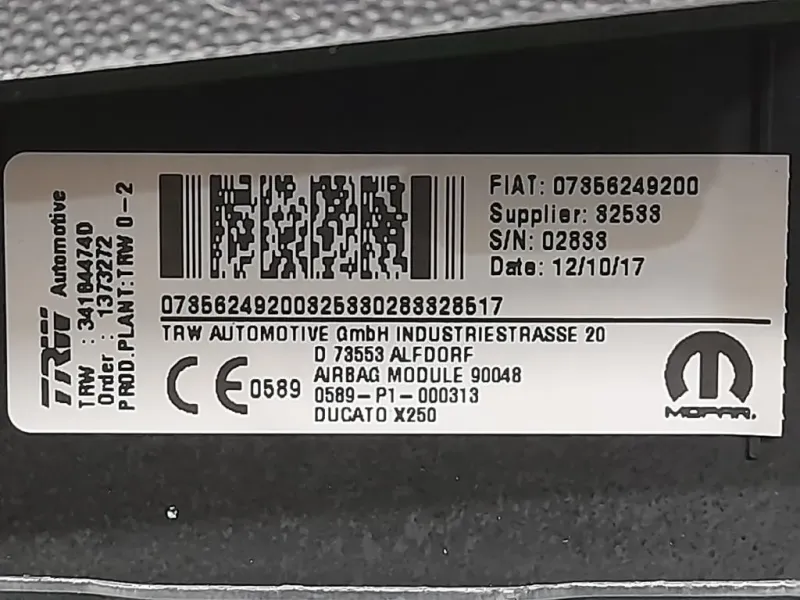 Air-bag Passeggero PB70071030 Citroen Jumper III 2014